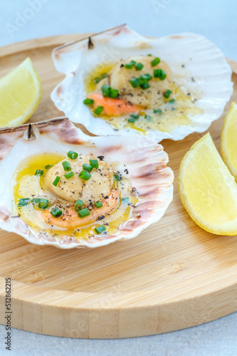 King scallop in shell