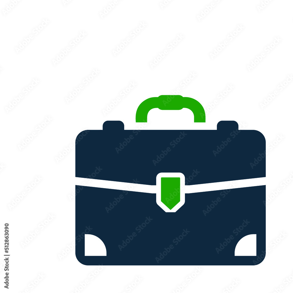 Obraz premium Bag, business, portfolio icon. Simple flat design concept.