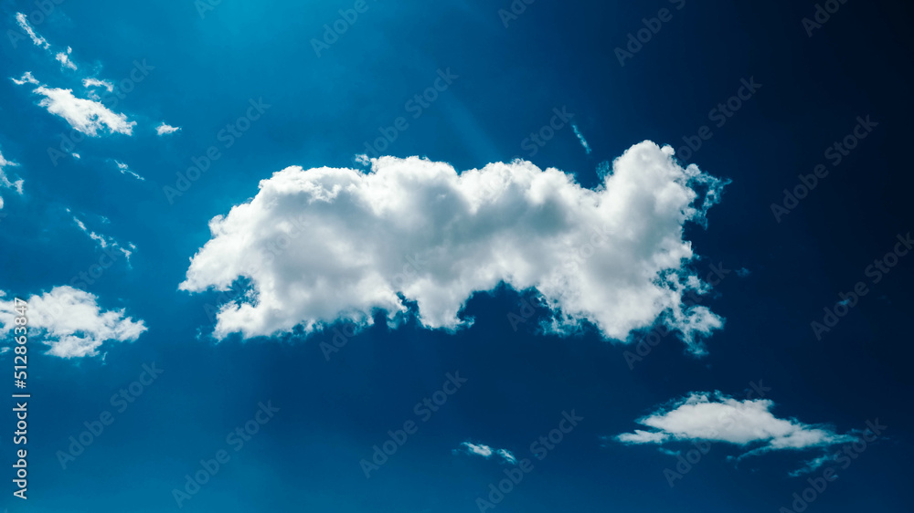 Naklejka premium White clouds on a background of blue sky
