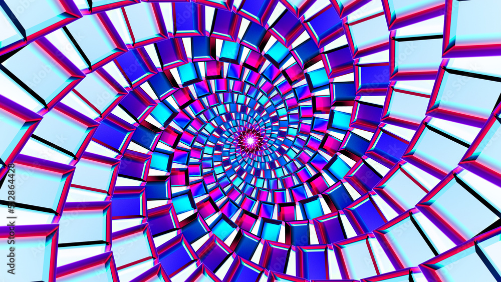 beautiful blue vortex colorful spiral fibonacci sequence golden ratio