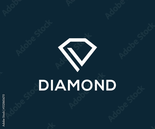 Diamond logo design vector. Jewelry logo design. Diamond shape vector icon