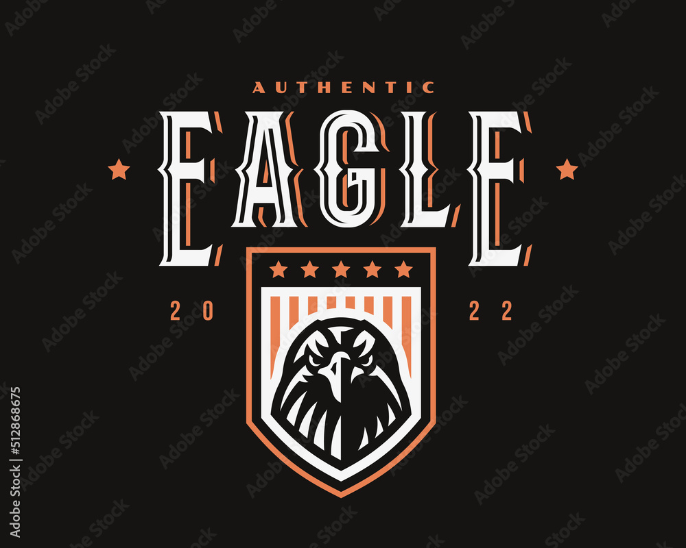 Eagle logo. Hawk emblem design editable for your business. Falcon vector illustration. Eagle logo. Hawk emblem design editable for your business. Falcon vector illustration.