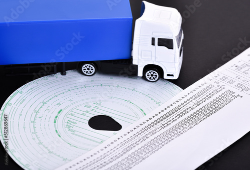 Digital tachograph printed day shift.