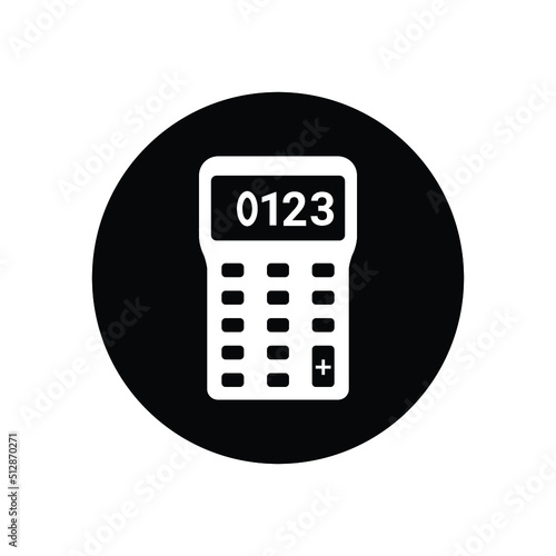 Calc, calculator, accounting icon. Black vector design.