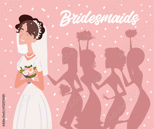 bride and bridesmaids