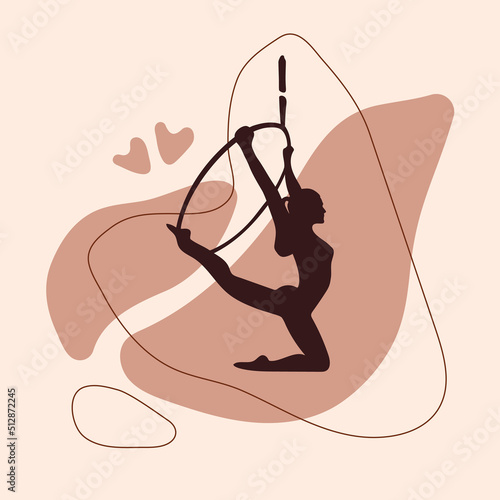 Girl on the aerial hoop