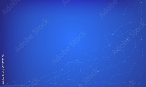 Abstract lines shiny technology digital  concept background Dark blue vector pattern with spheres, triangles.  illustration with colorful discs and triangles.  design business