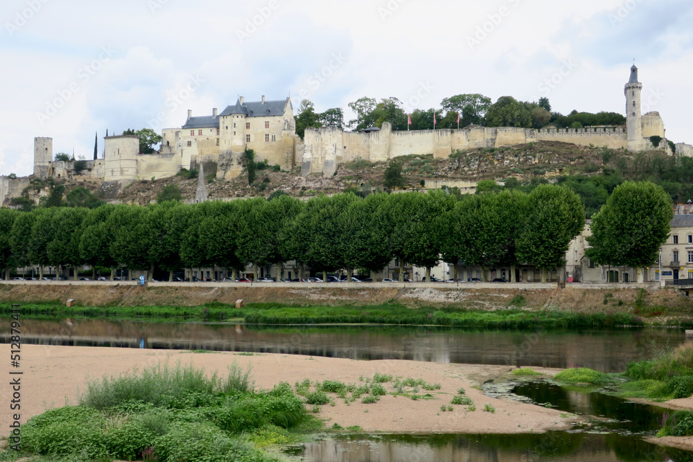 View of Chinon in the Loire Valley, France