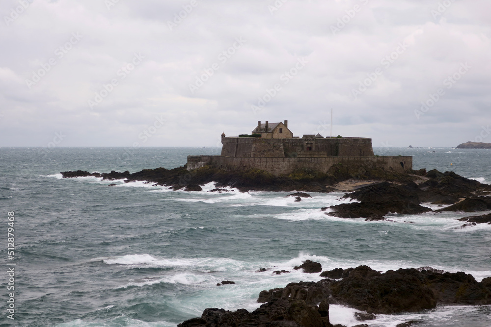 View of the National Fort in Saint Malo, Brittany, France