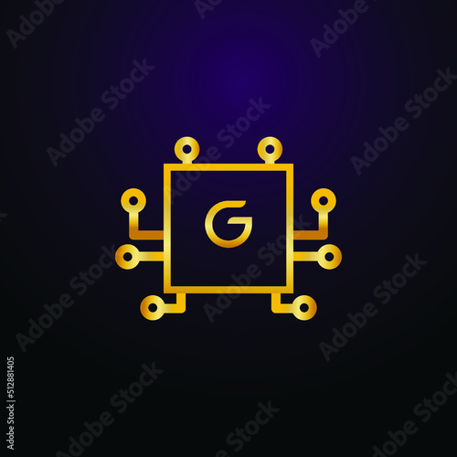 Premium luxury Vector elegant gold and font Letter G Template for company logo with monogram element 3d Design