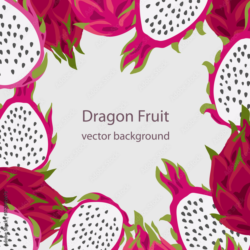 Dragon fruit pitahaya background 