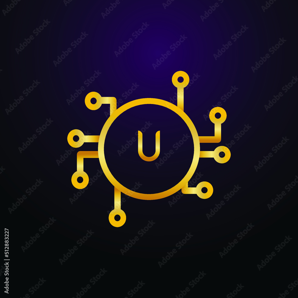 Premium luxury Vector elegant gold and font Letter U Template for company logo with monogram element 3d Design Premium luxury Vector elegant gold and font Letter U Template for company logo with monogram element 3d Design