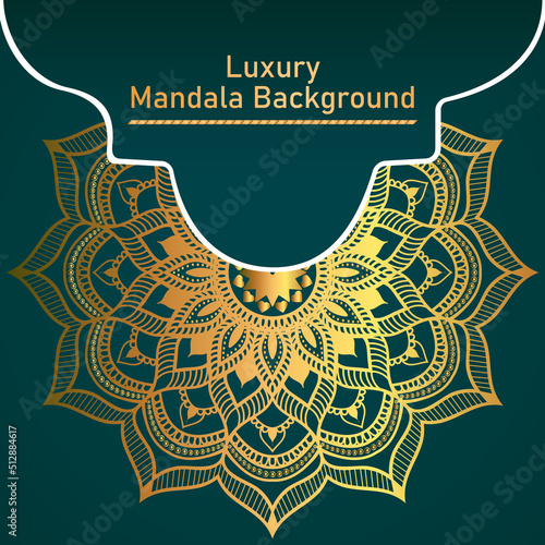 Circle Pattern Creative Luxury Ornamental Mandala, Flower Mandala with gradient color with unique Background Design in gold color vector