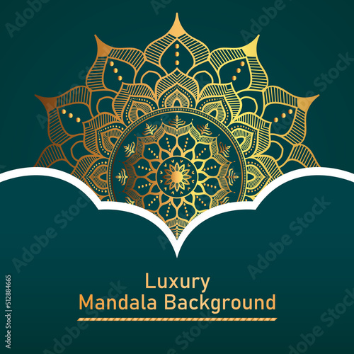 Circle Pattern Creative Luxury Ornamental Mandala, Flower Mandala with gradient color with unique Background Design in gold color vector