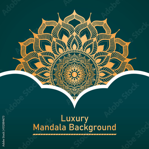 Circle Pattern Creative Luxury Ornamental Mandala, Flower Mandala with gradient color with unique Background Design in gold color vector