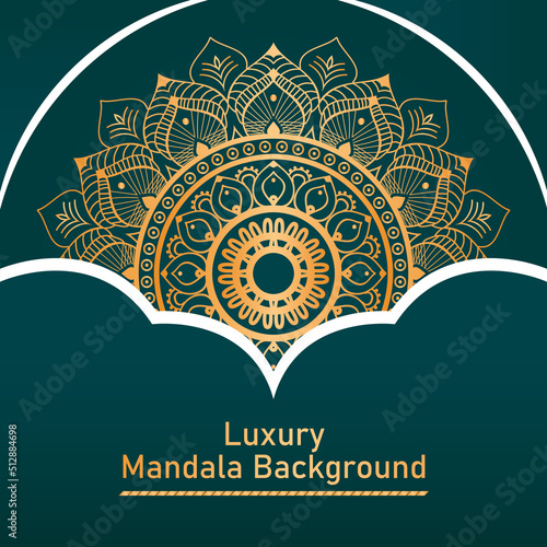 Circle Pattern Creative Luxury Ornamental Mandala, Flower Mandala with gradient color with unique Background Design in gold color vector