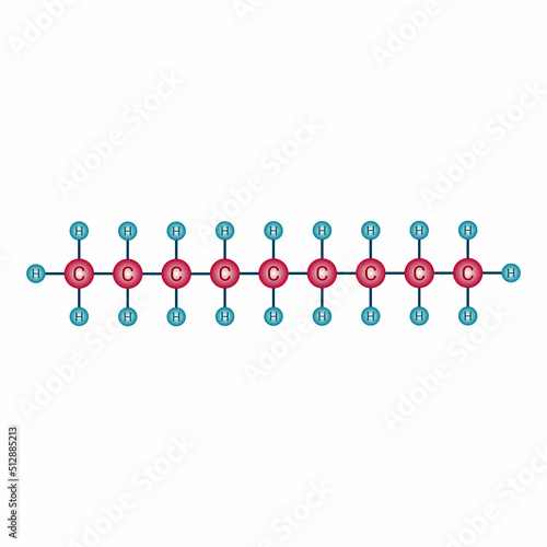 chemical structure of Nonane (C9H20)