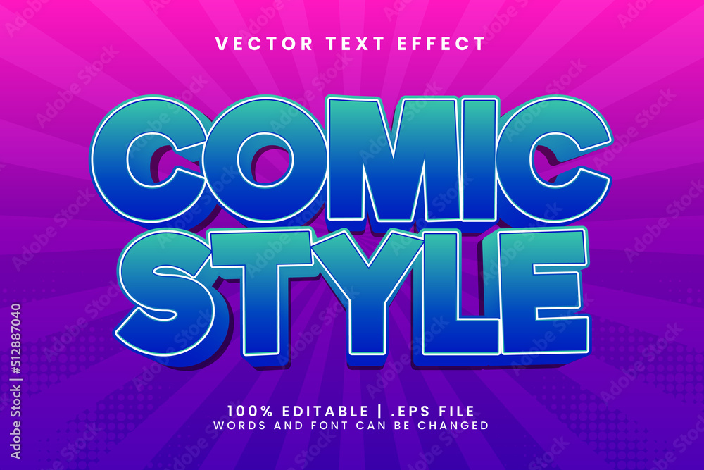 Obraz premium comic style text effect