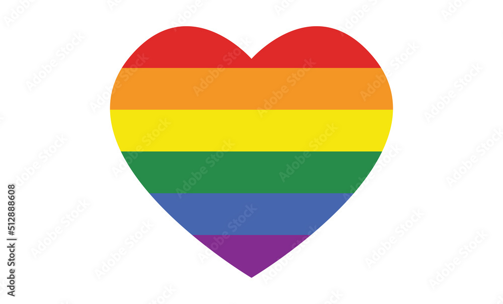 Pride with a heart shape, rainbow color. LGBT pride symbol concept Pride with a heart shape, rainbow color. LGBT pride symbol concept
