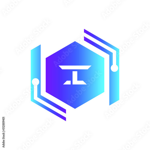 Creative Letter I logo design with point or dot symbol