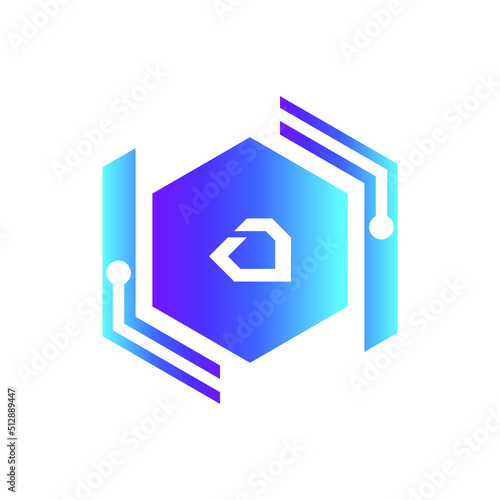 Creative Letter O logo design with point or dot symbol