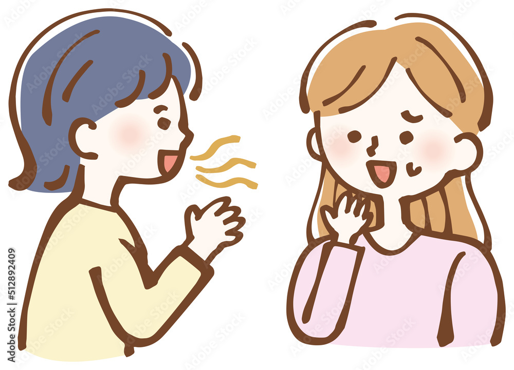 口臭くさい 女性 イラスト 口臭くさい 女性 イラスト