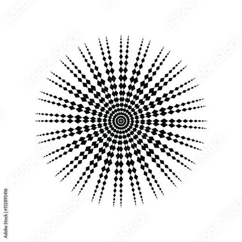 Mandala made from Rectangles Composition. Modern Contemporary Mandala for Logo, Decoration or Graphic Design. Vector Illustration