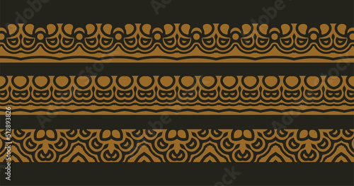 ornament style ethnic seamless borders