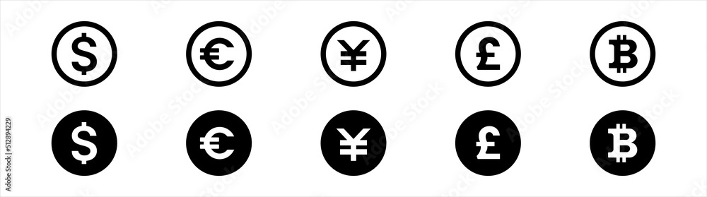 Currency icon. virtual currency for payment and transactions sign. currency exchange flat icon symbol for apps and websites Currency icon. virtual currency for payment and transactions sign. currency exchange flat icon symbol for apps and websites