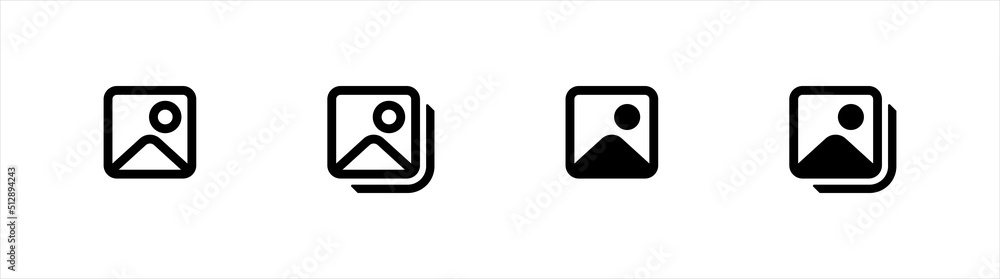 Gallery icon. image signs. picture symbol. photo, vector illustration Gallery icon. image signs. picture symbol. photo, vector illustration