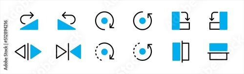 Flip icon. rotation symbol. flipping sign, vector illustration