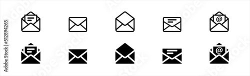 Mail icon. Email symbol. Envelope sign. E-mail, vector illustration