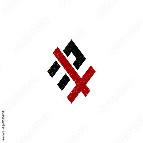 abstract initial letter RX logo in red and black color isolated in white background applied for construction company logo also suitable for the brands or companies that have initial name XR