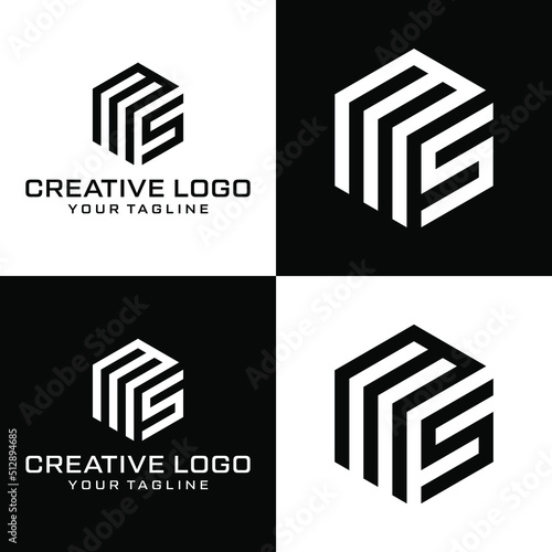 Creative letter ms logo design vektor 