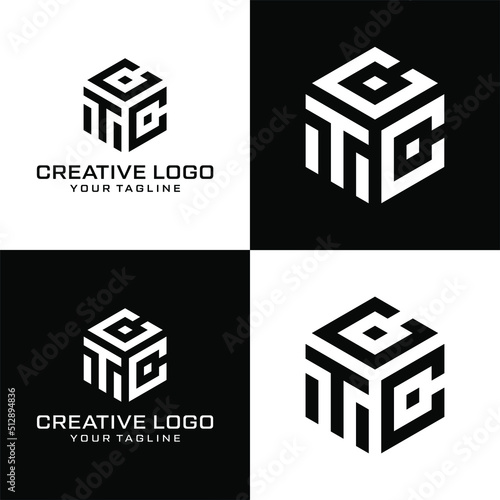 Creative letter tcc logo design vektor