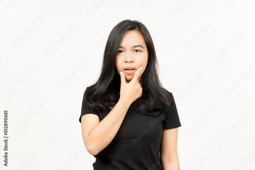 WOW face expression of Beautiful Asian Woman Isolated On White Background WOW face expression of Beautiful Asian Woman Isolated On White Background