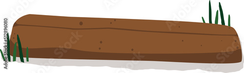 Cultivated Garden Land Plot Cartoon Illustration