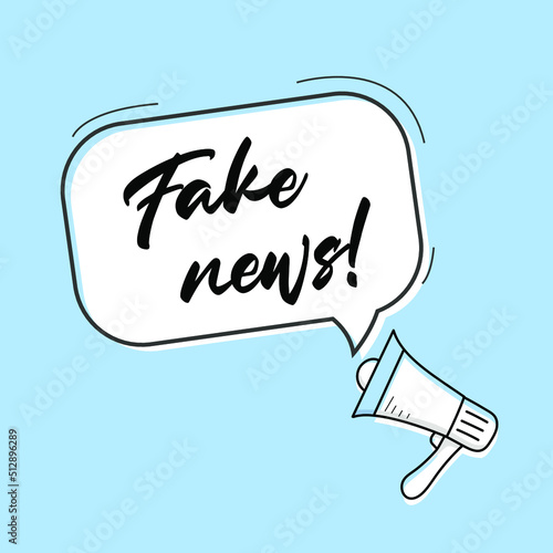 Fake news speech bubble banner. Can be used for business, marketing and advertising.