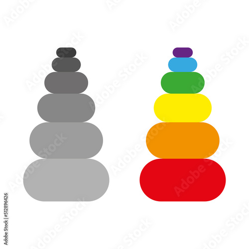 Children pyramid, great design for any purposes. Vector illustration. stock image. 