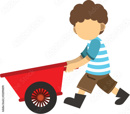 Boy with Wheelbarrow