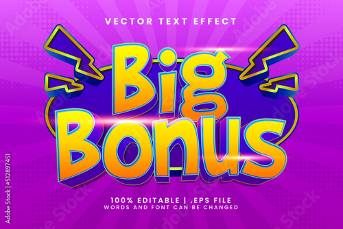 cartoon big bonus text template