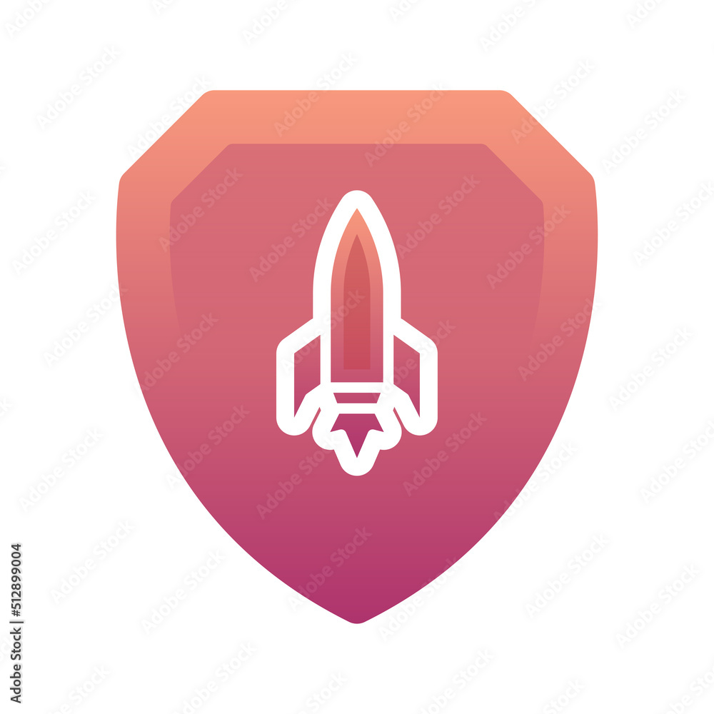 rocket shield logo gradient design template icon element rocket shield logo gradient design template icon element
