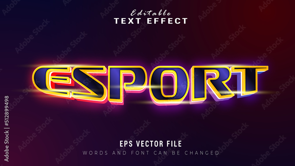 Esport editable vector text effect Esport editable vector text effect
