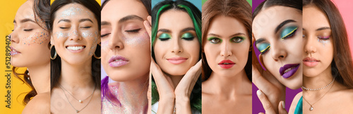 Collage of beautiful young ...