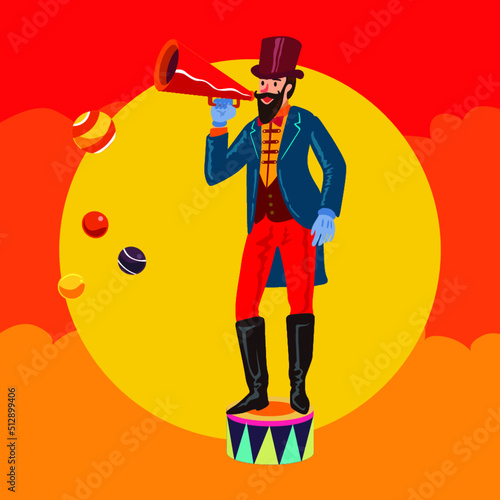 Circus acrobatic carnival festival fun colourfull party