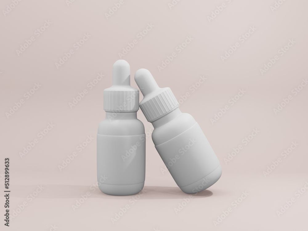 bottle cosmetic mockup 3D rendering
