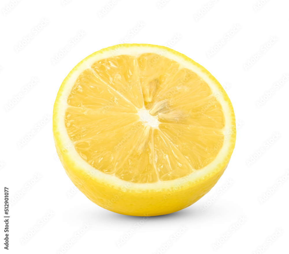 Half of Lemon isolated on white background. Half of Lemon isolated on white background.