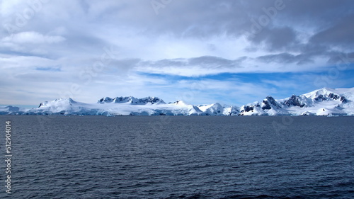 Snow covered mountains at Portal Point  Antarctica
