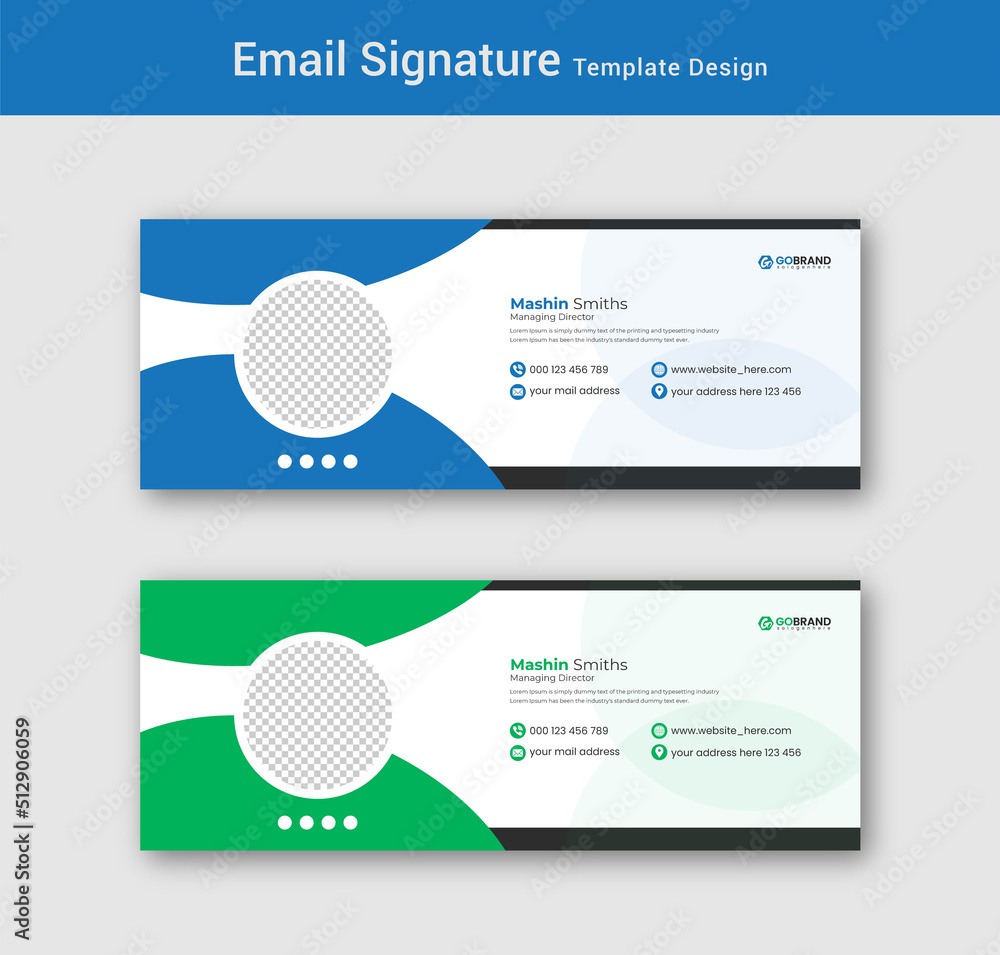 Modern Business and minimalist email signature or email footer template Modern Business and minimalist email signature or email footer template