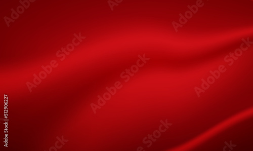 Luxury red satin smooth fabric textile background. Abstract background luxury red cloth. Luxurious background for celebration, ceremony, event invitation card or advertising poster. Vector EPS10